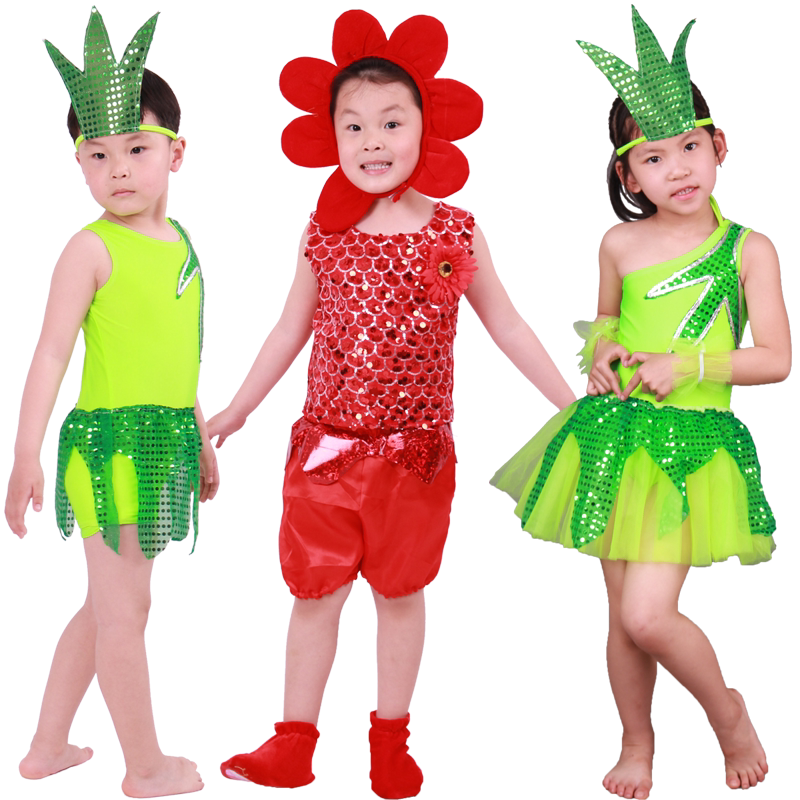 花朵植物幼儿园舞台表演服