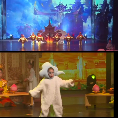 炼丹炉的仙丹表演服儿童从前有个筋斗云绘本故事演出服金丹舞蹈服