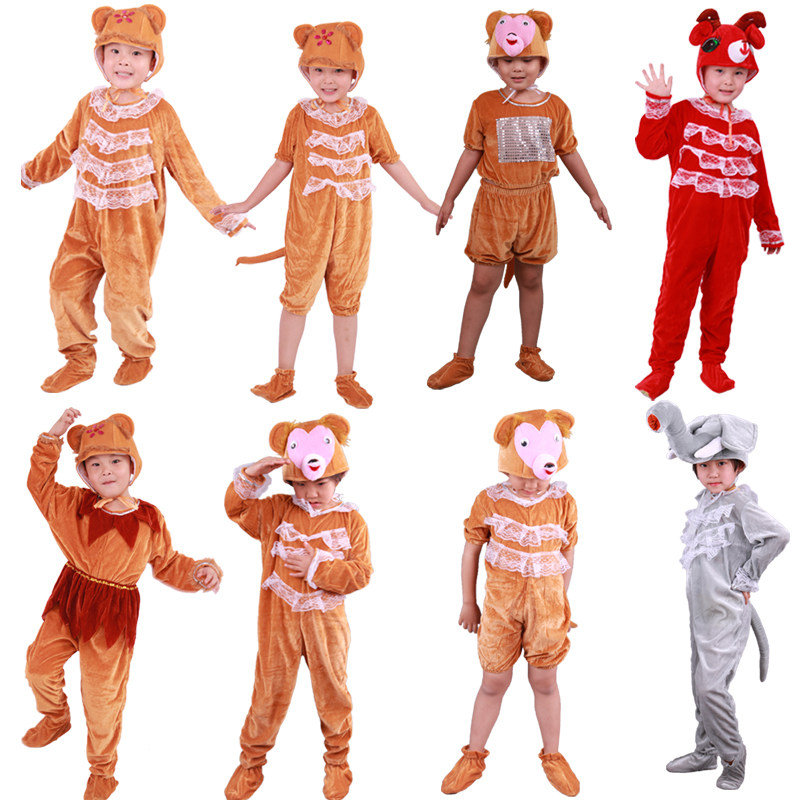 童话剧谁的本领强儿童动物演出服装幼儿园猴子小鹿大象表演服衣服