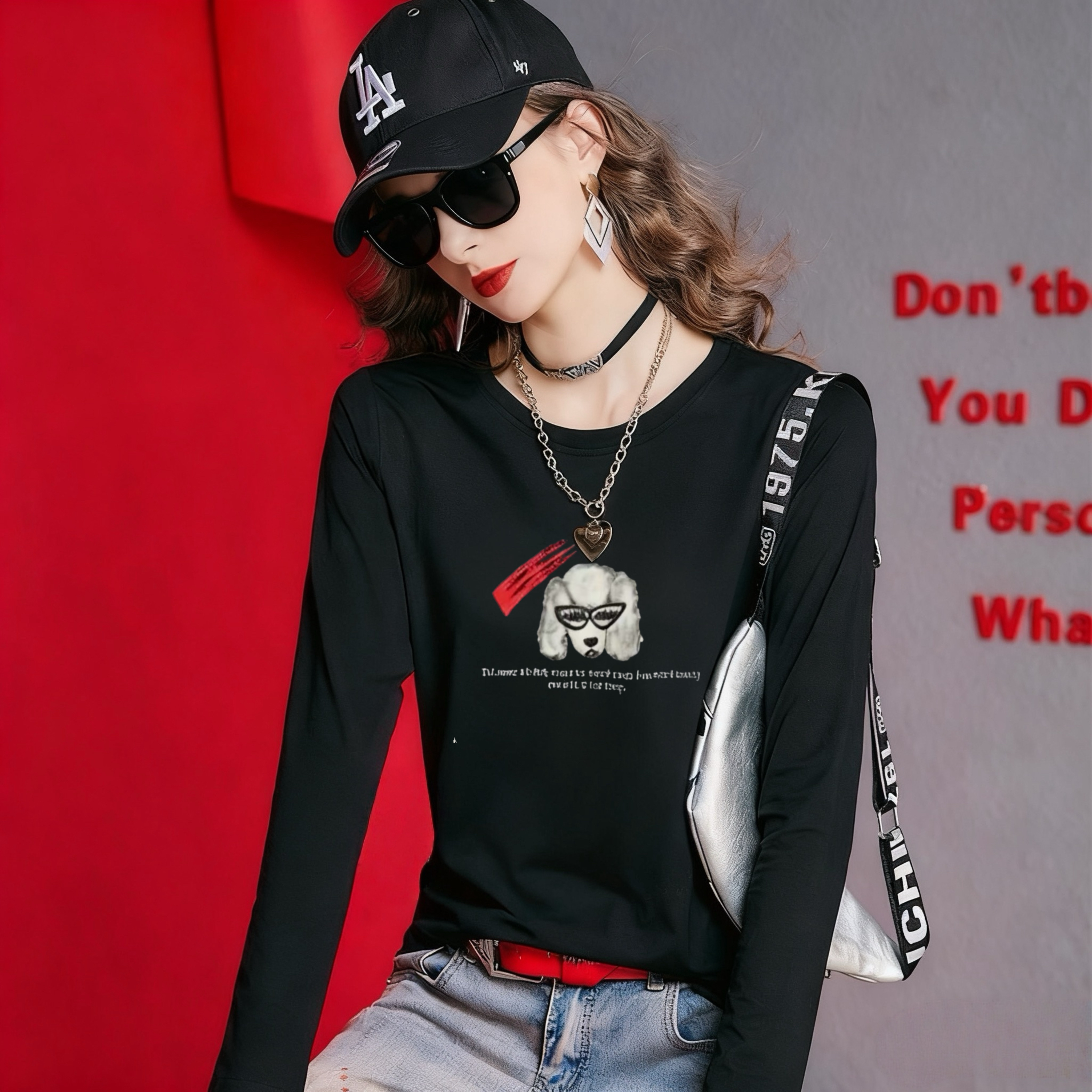 2025秋冬新款加绒长袖T恤