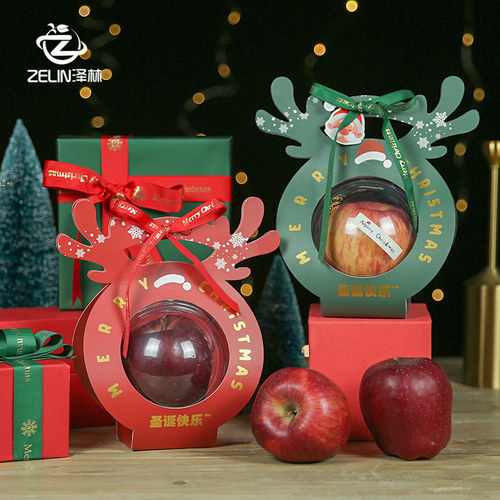 泽林圣诞节手提苹果礼盒