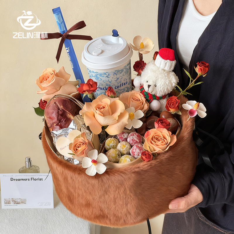 新款入冬四件套花盒栗刻好运盒