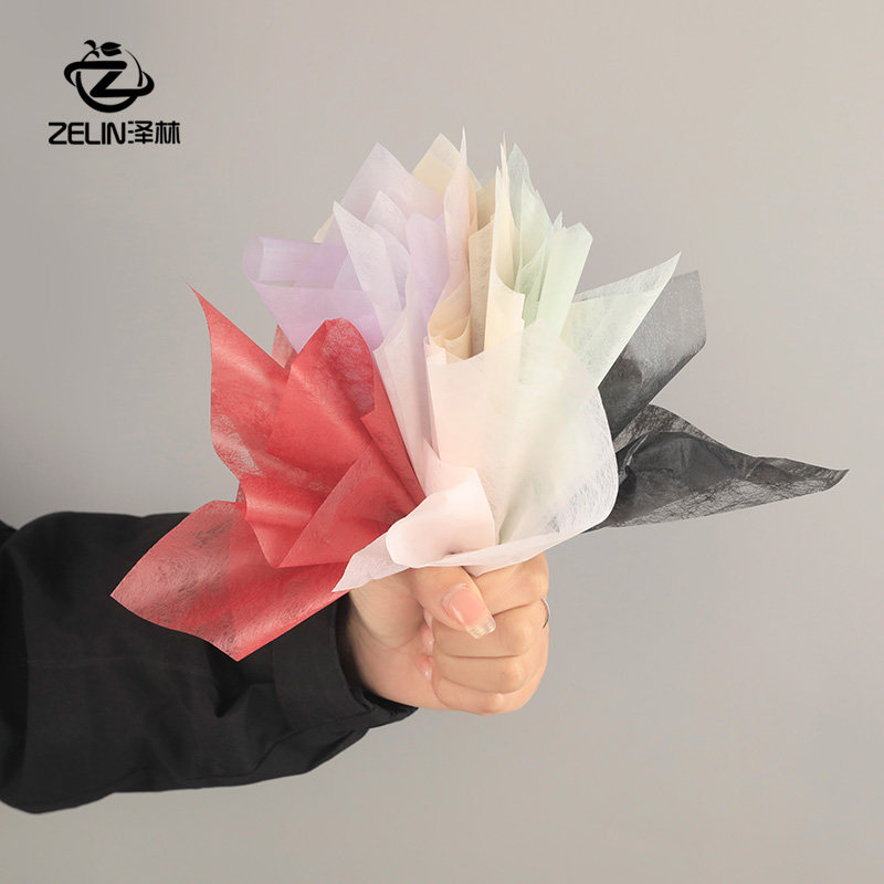 泽林新款抽取式牛奶棉纸防水棉花糖鲜花包装纸花店包花束内衬纸