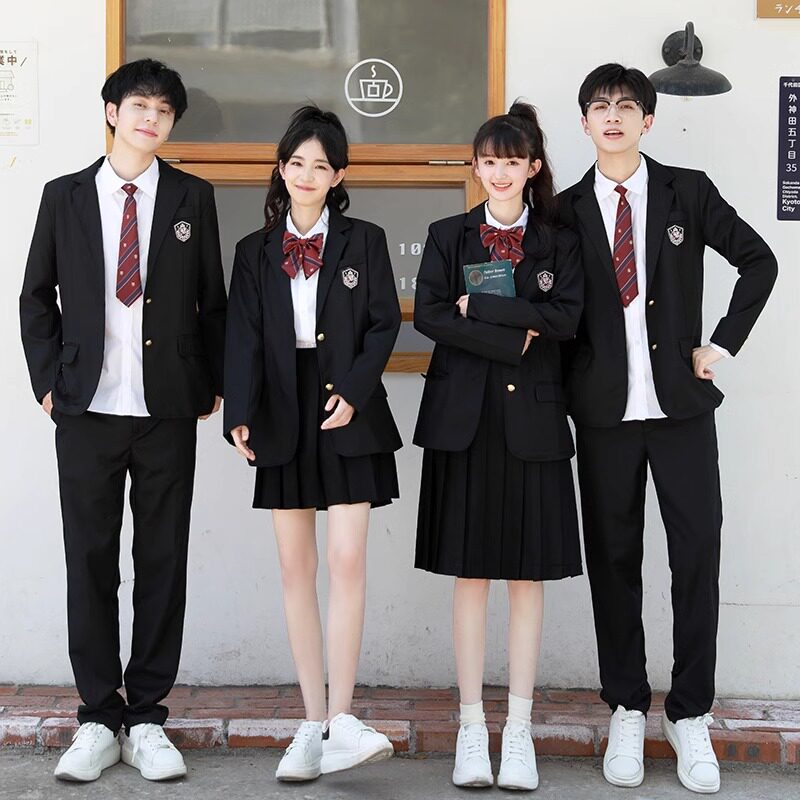 班服学院风春季高初中学生运动会成人诗歌朗诵比赛演讲演出服套装图片