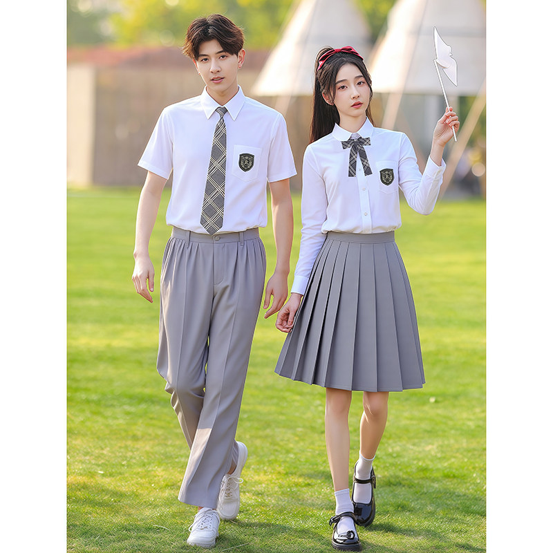 毕业班服学院风套装运动会高中初中学生合唱团诗歌演讲朗诵演出服图片