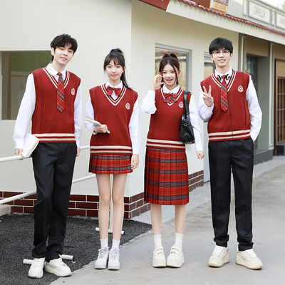 红歌合唱比赛诗歌朗诵演出服高初中学生运动会成人学院风班服套装