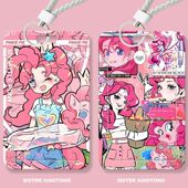 白鹿卡背周边学生滑盖卡套饭卡公交卡身份证件保护套门禁卡校园