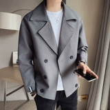 Осенний трендовый плащ, универсальная короткая мужская куртка для отдыха в английском стиле, коллекция 2022