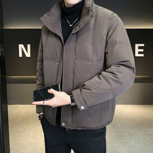 高级感潮牌立领男装 轻薄加厚2025新款 防寒衣服外套 羽绒服冬季 男士