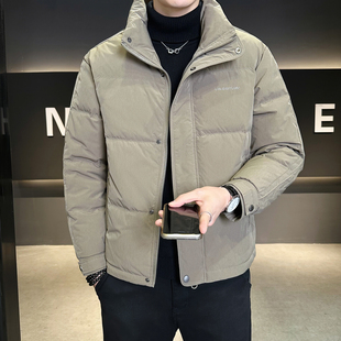 轻薄男士羽绒服冬季加厚2025新款高端正品白鸭绒保暖男装立领外套