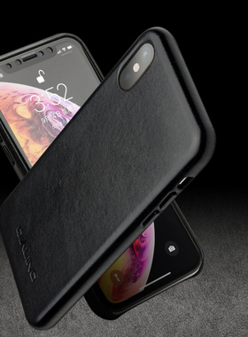 洽利适用于苹果XS Max手机壳真皮后盖奢华iphonex手机套简约苹果X保护套