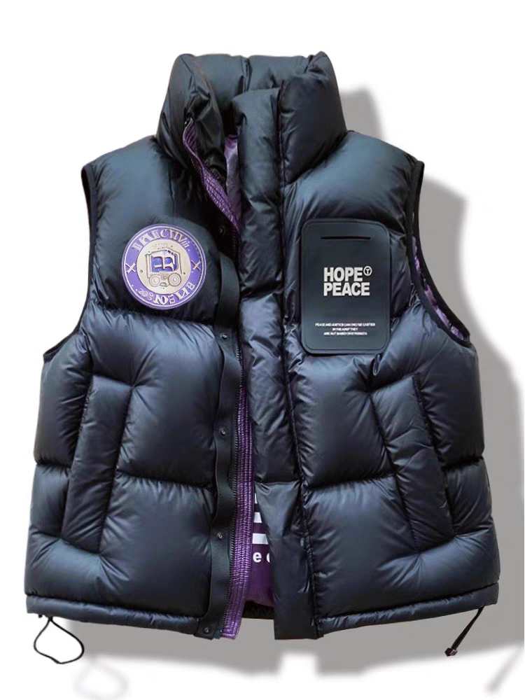 欧货羽绒服马甲女潮牌90白鸭绒