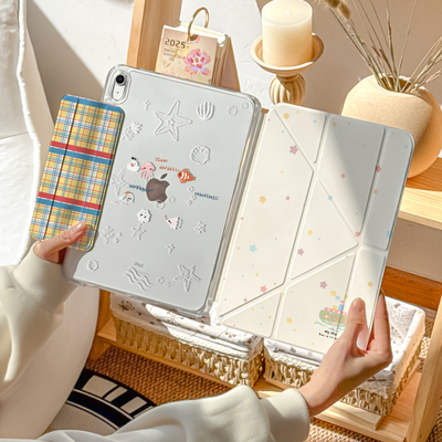 【搭扣笔袋】iPad横竖拆分旋转壳