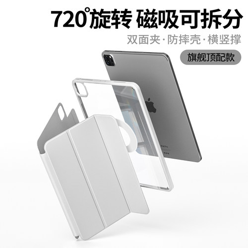 【720旋转磁吸拆分】ipad保护壳