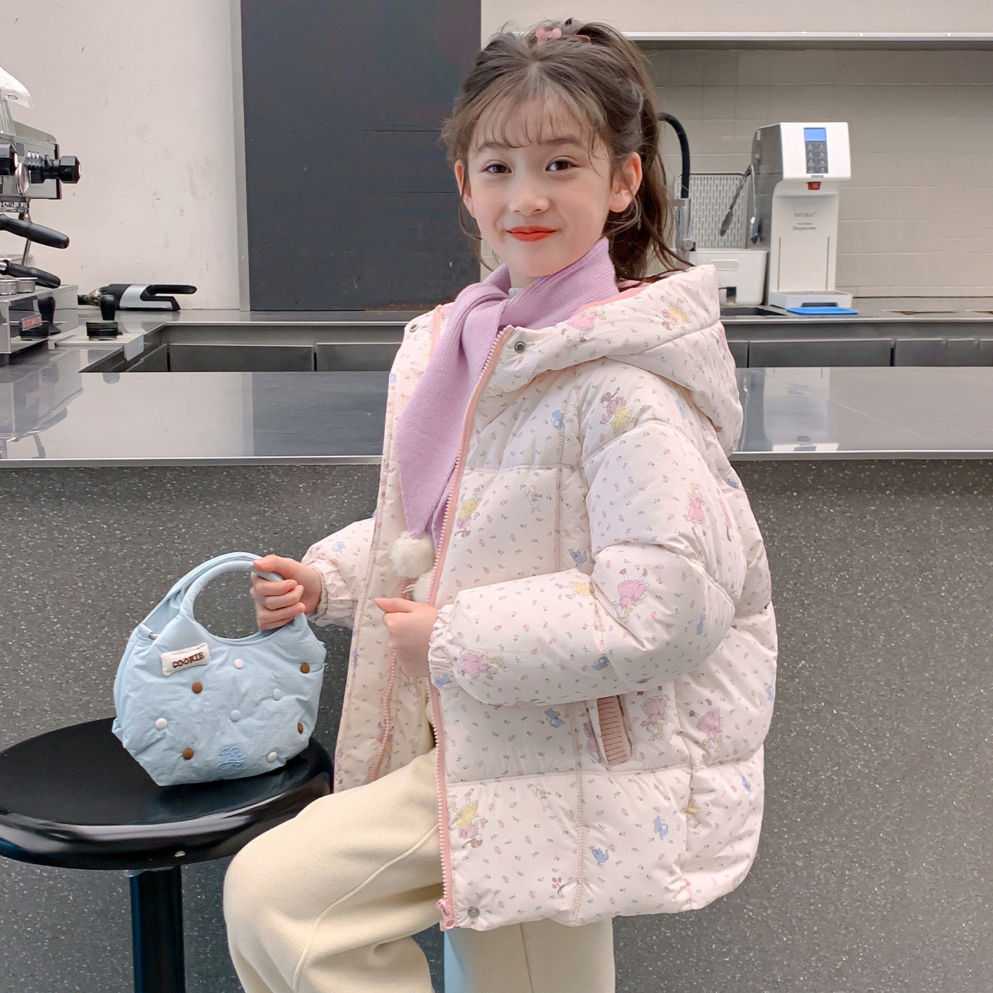女童棉服冬装2025新款洋气儿童加厚冬季羽绒棉衣韩系保暖棉袄外套