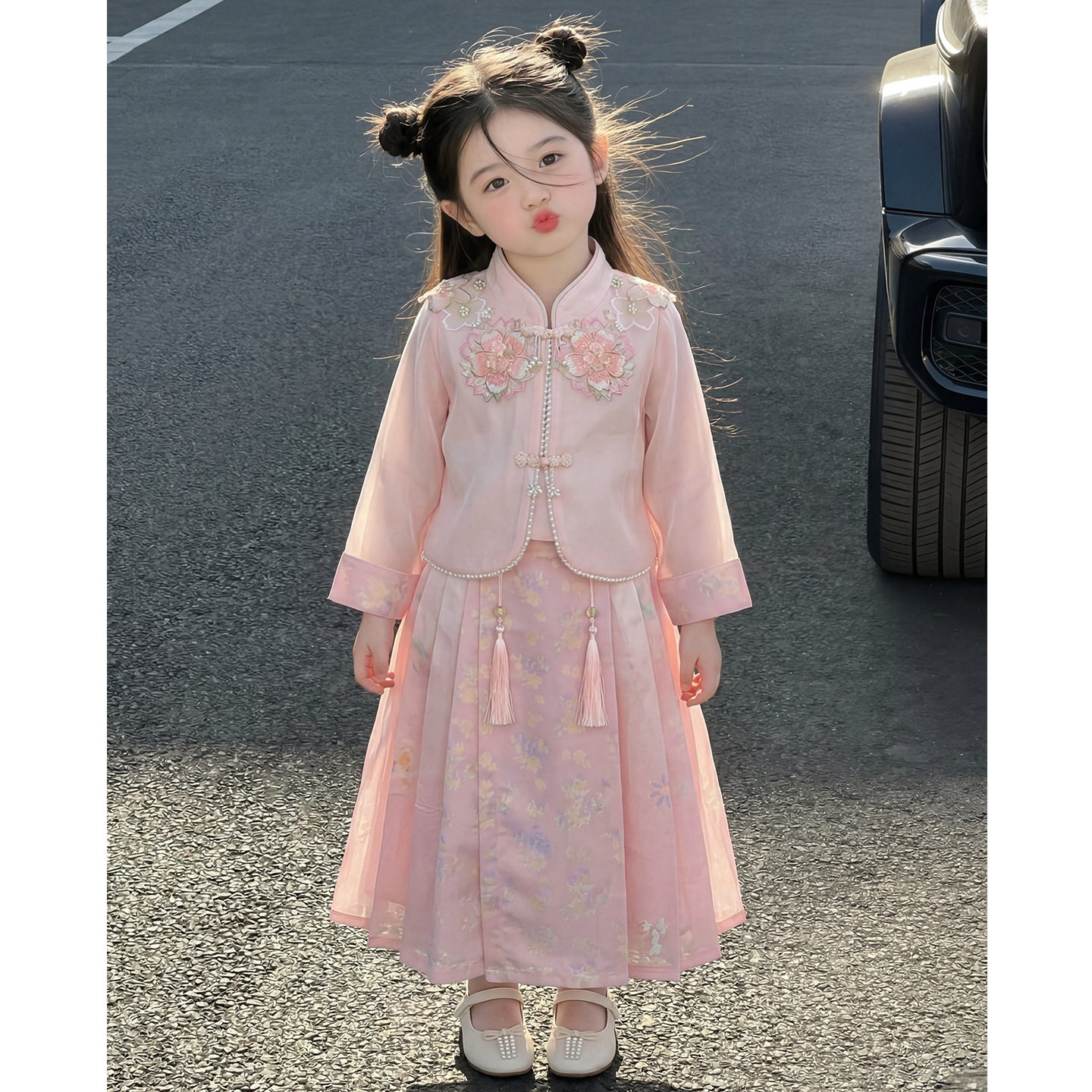女童汉服2026新款春秋两件套
