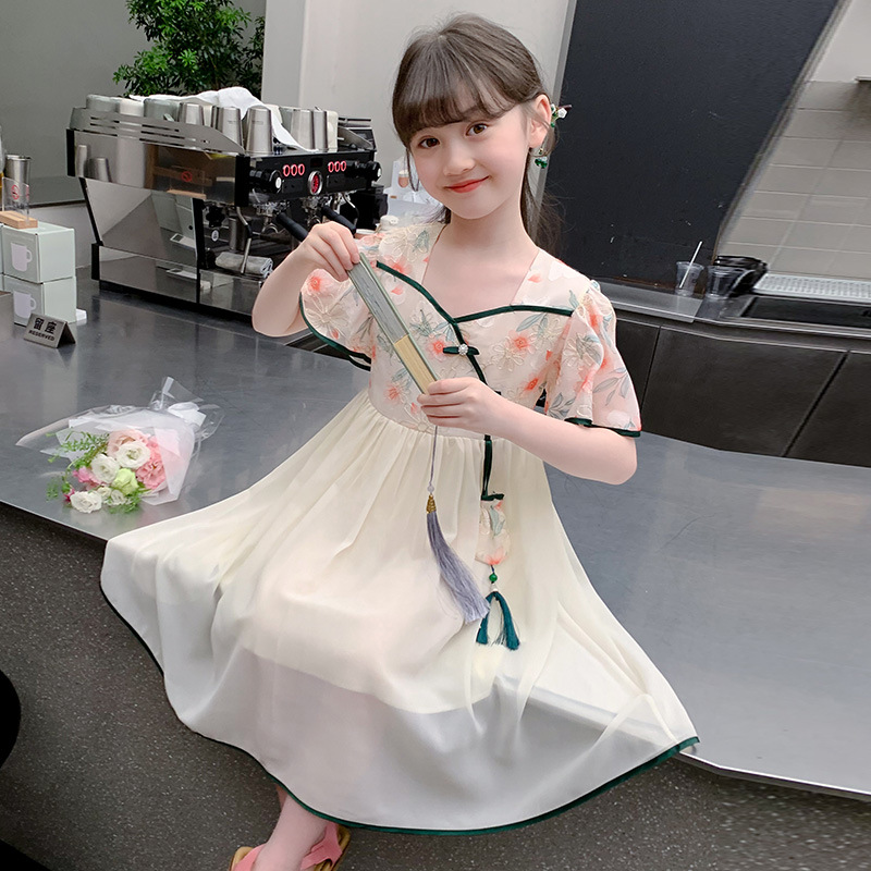 女童漢服連衣裙2025新款