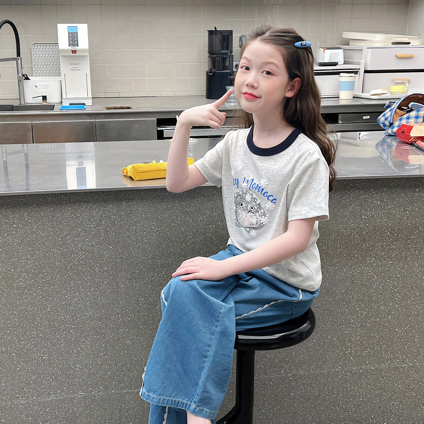 女童网红短袖t恤儿童潮搭上衣小衫大童洋气休闲女孩2026夏装新款