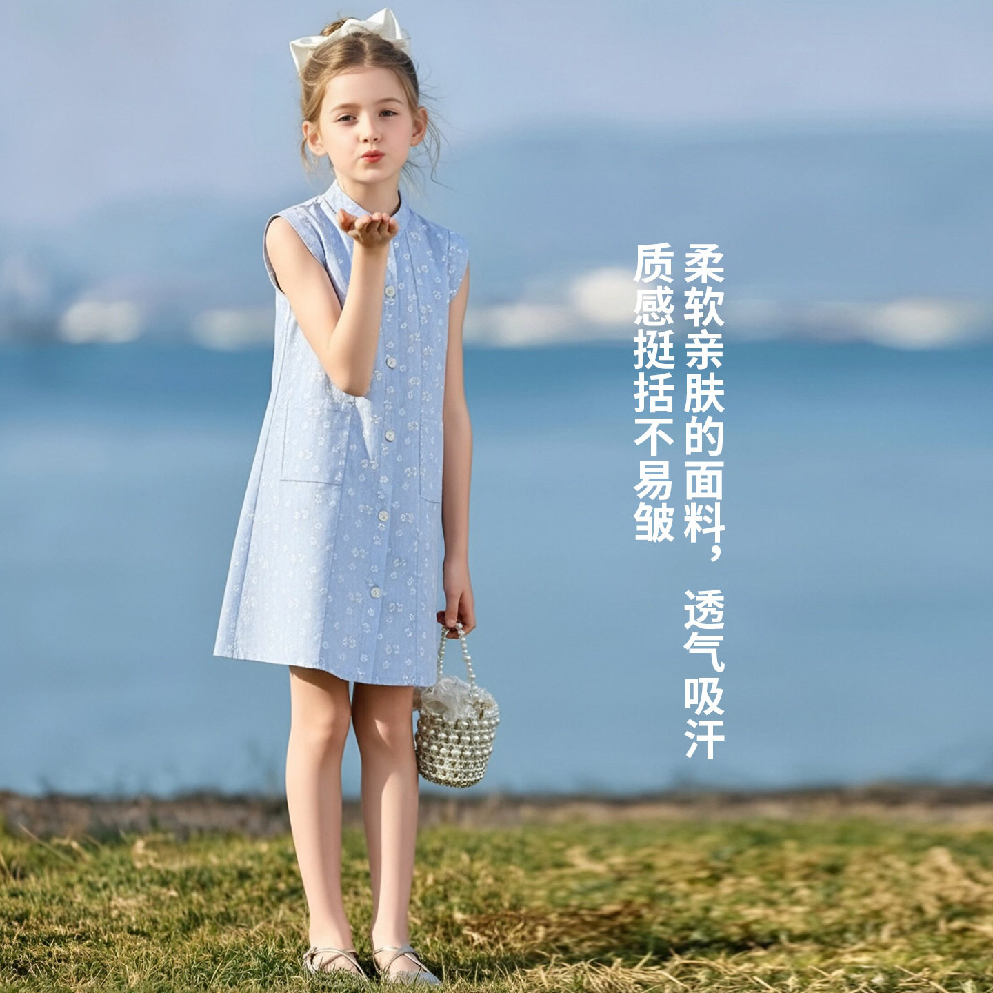 女童连衣裙夏季2026新款洋气儿童超好看韩系衬衫裙中大童气质裙子