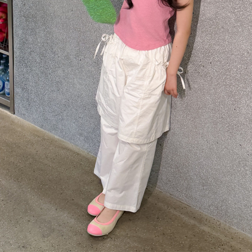 花与寻童装女童长裤2026年夏季新款韩版叠穿百搭裤子设计师款潮童