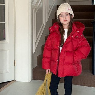 过年就要红！喜庆亮色吸睛石墨烯科技抗风保暖连帽羽绒服