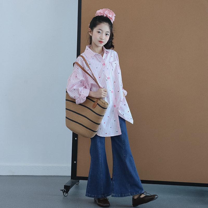 KZ1707儿童裤子女2026新款春夏季女童牛仔裤韩版中大童休闲长裤
