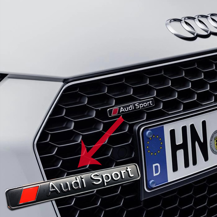 专用奥迪蜂窝标RS3S4SQ5S620款A4L改装Audi SPORT中网标尾四驱标