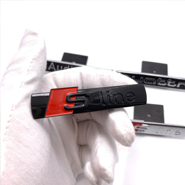 适用奥迪A4L运动中网标A6LA3A5Q2L新Q3中网标装饰sline运动标贴