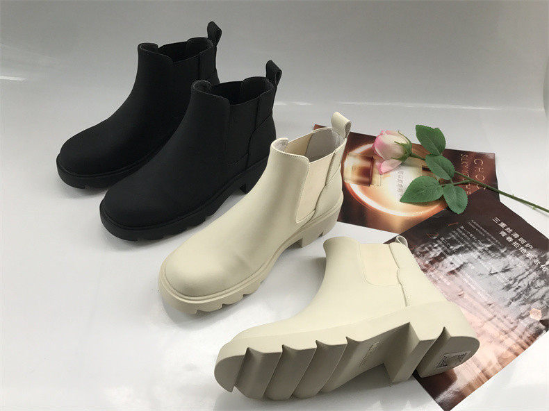 温柔气质风！思~J T冬季新款牛皮鞋英伦风切尔西靴女烟筒短皮单靴,女鞋,马丁靴,淘宝优惠券,粉丝福利购,淘宝优惠卷