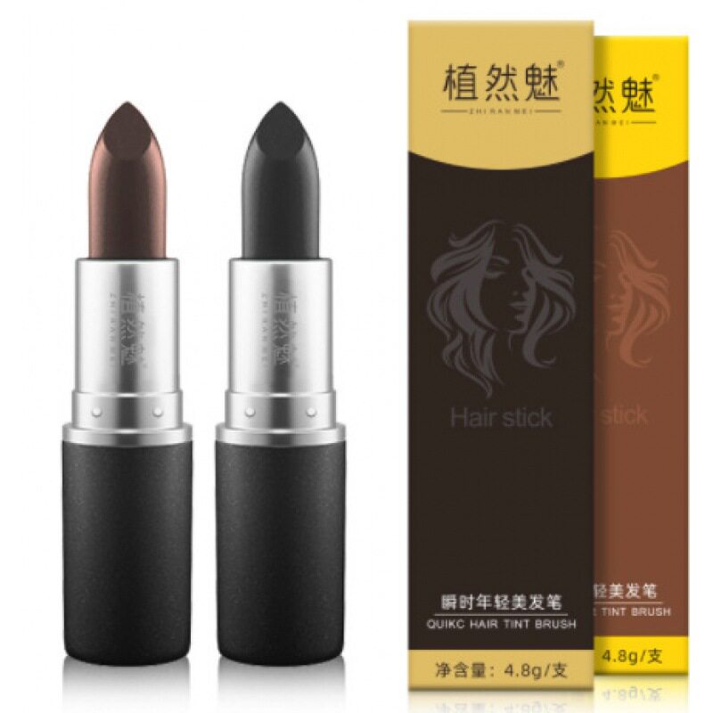 植然魅口红式美发笔一次性美发棒补色盖白发美发剂美发笔