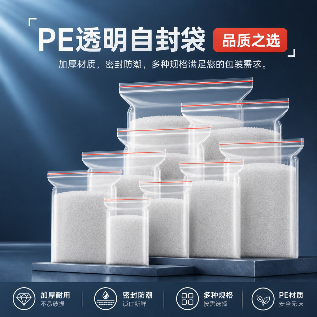 食品级密封袋小号自封口袋子塑料透明一次性收纳分装批发包装专用