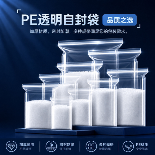 PE透明加厚自密封分装袋