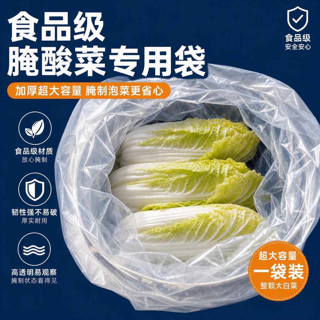 食品级加厚透明腌酸菜袋大号