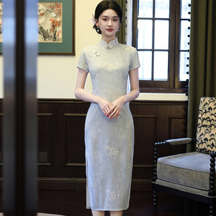 迪菲丽格女装固执官方旗舰店专柜同款逸红颜一城风絮钱塘佳人旗袍