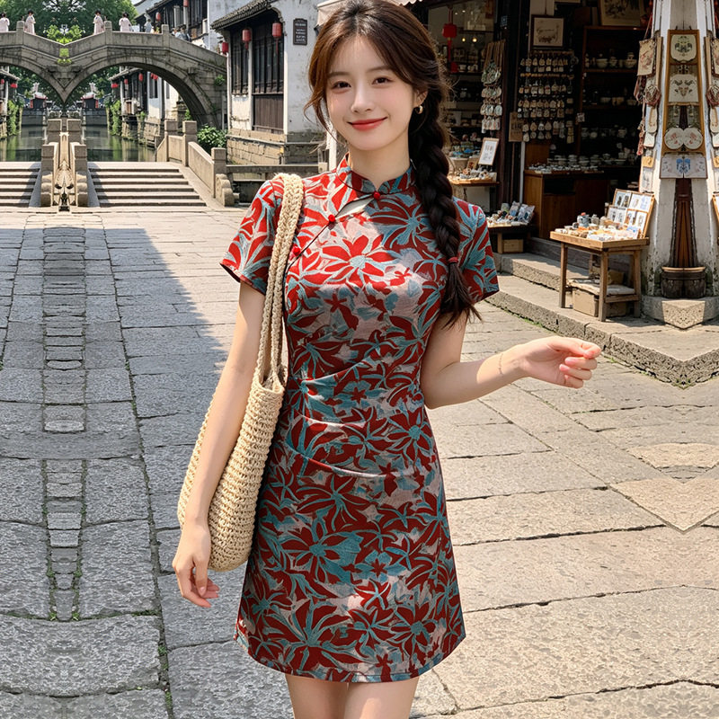 唐之语女装陶玉梅商场同款2026新款一珂锦绣旗袍先生崔万志旗舰店图片