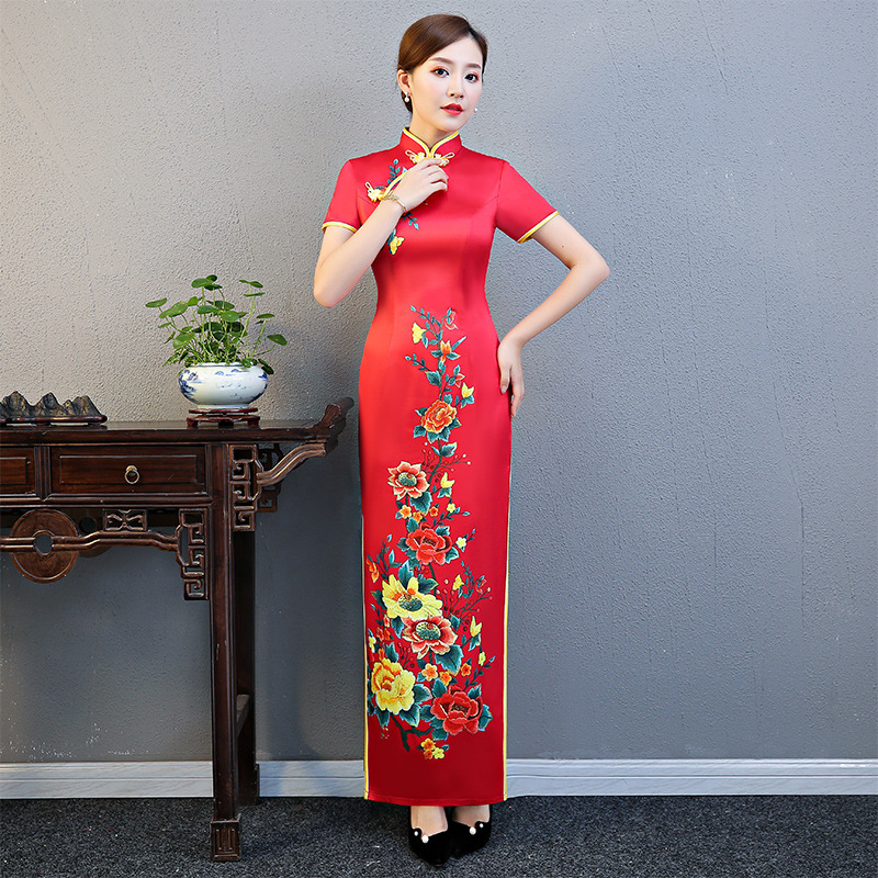 大小姐古法唐之语精致花开栀夏麓津繁戚薇莳妩媚国际品牌高端旗袍
