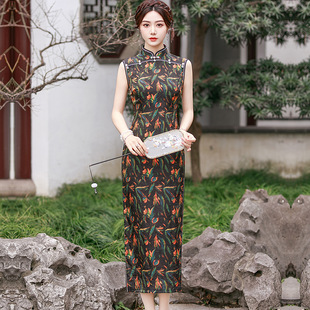 崔万志女装懿菲固执官方专柜同款2026新款龙迪旗舰店旗袍一珂锦绣