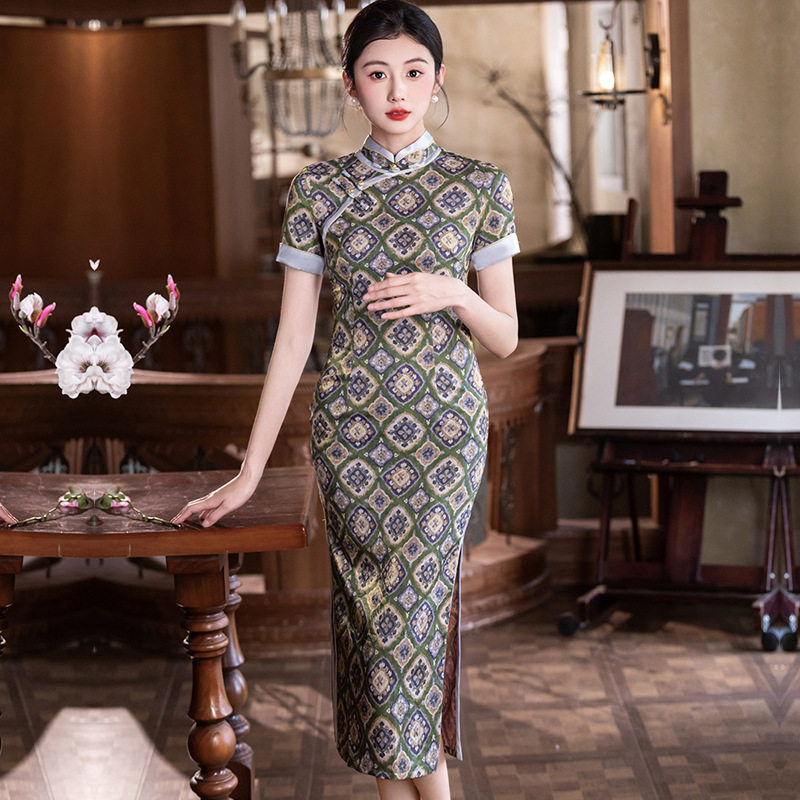 娘子写女装陶玉梅京派苏伊人名兰世家官方画报夫人戚薇旗舰店旗袍图片