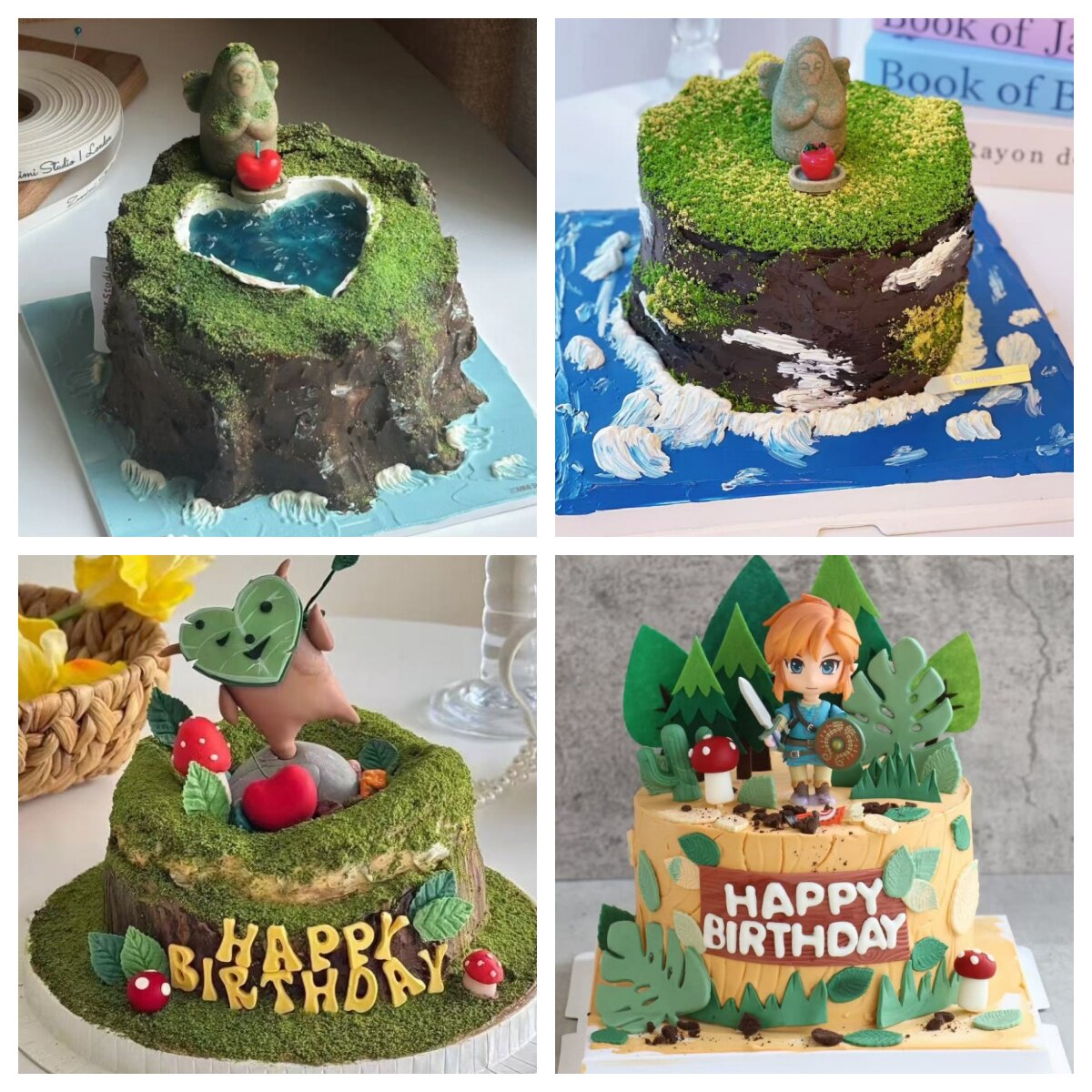 赛尔达传说海利亚女神微景观生日蛋糕成都同城配送