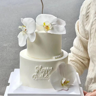 唯美网红高级定制女神ins鲜花生日蛋糕蝴蝶兰女神成都同城配送