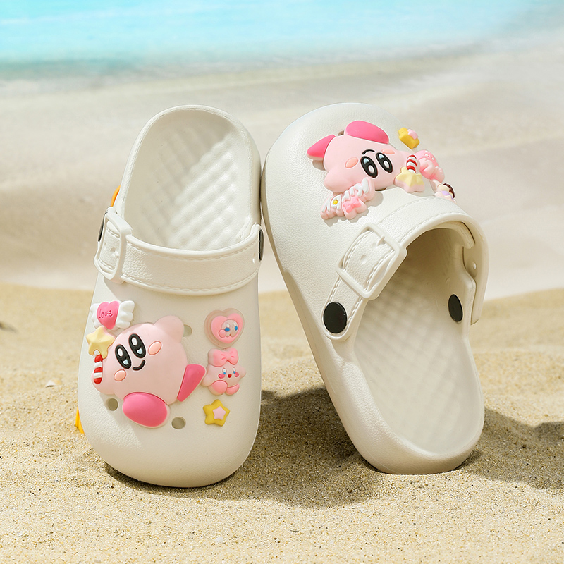 星之卡比配饰儿童洞洞鞋2026新款凉拖鞋可爱卡通女童鞋子防滑女孩