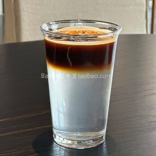 韩国ins咖啡店同款透明玻璃杯咖啡冷饮杯简约水杯气泡水杯果汁杯