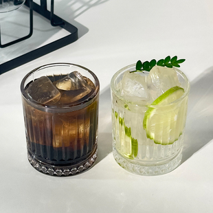北欧风简约水杯威士忌果汁杯柠檬杯咖啡杯玻璃杯家用客厅水杯套装