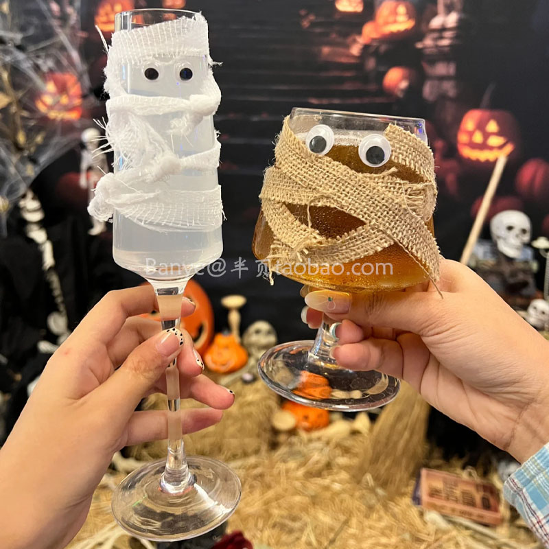 云几朵全透明高脚玻璃杯