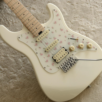 高颜值奶油色初学者入门进阶儿童成人正品枫木女生ST单单双电吉他