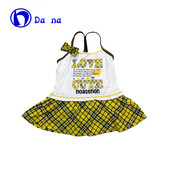 外贸Dana女童婴幼儿泳装 流行款 保守宝宝女孩连体泳衣裙式 温泉时尚