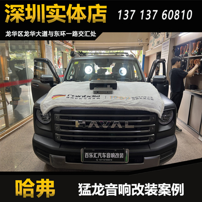 哈弗猛龙无损音响升级彩虹DL-PA8.10八路DSP功放深圳百乐汇包安装