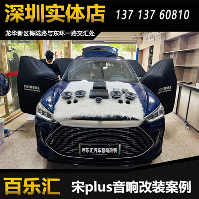 比亚迪宋plus音响改装升级丹拿236两分频套装喇叭DSP功放超薄低音