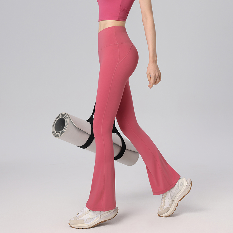 外穿微喇瑜伽裤女高腰提臀阔腿2025春季新款美体喇叭裤运动健身裤