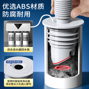 厨房下水管道密封塞洗衣机排水管5075封口堵口盖硅胶圈防返臭神器